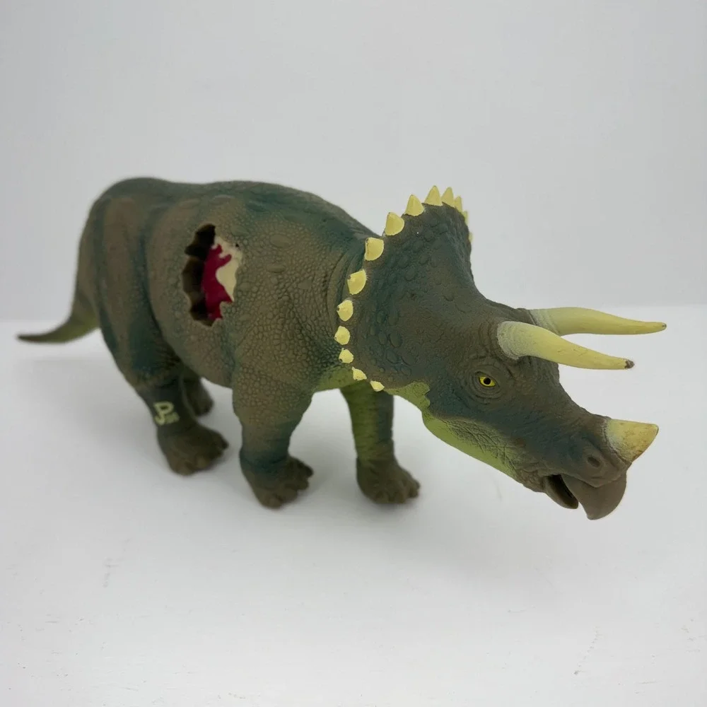 Kenner Jurassic Park Triceratops‎ Dinosaur 1993 Green Good Dino Damage JP08
